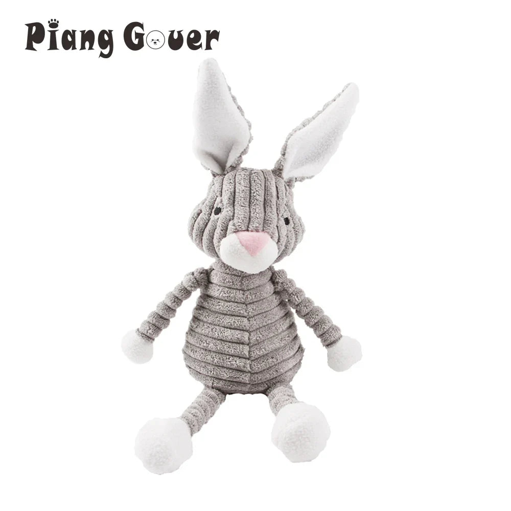 Cute Rabbit Plush Gray Small Dog Toy Puppy - MyPetDollar.com