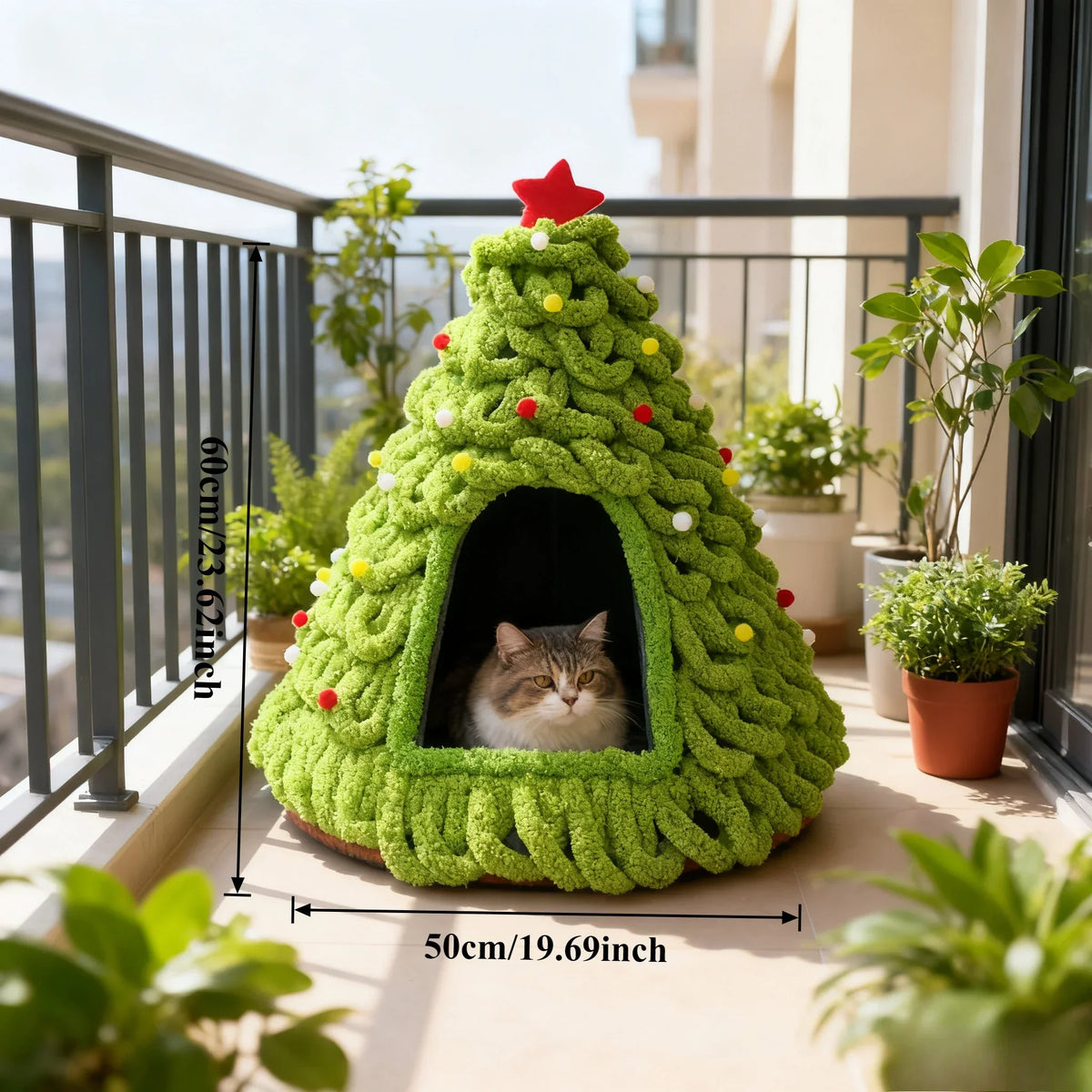Finished Product Christmas Tree Cat Nest – 4 Colors