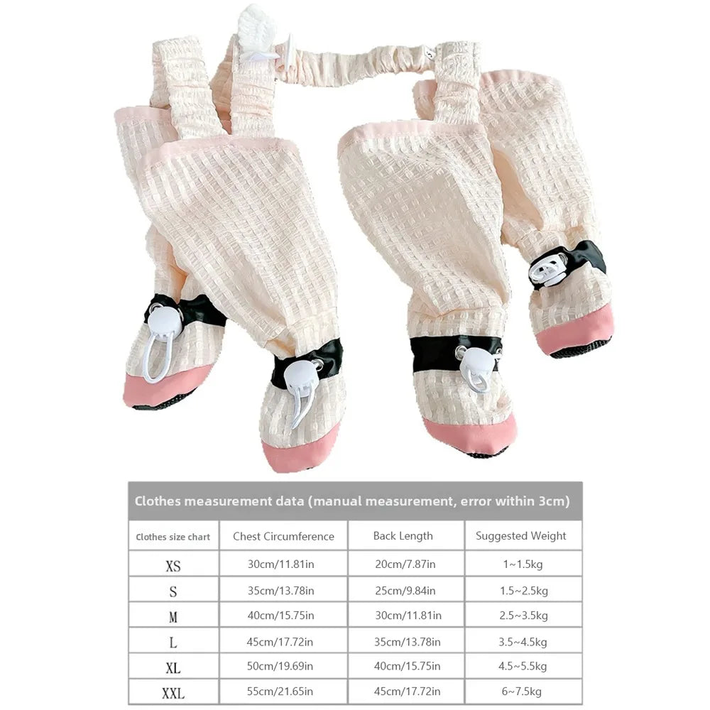 Adjustable Full Leg Protection Pet Strolling Going Out Pants Dust Proof