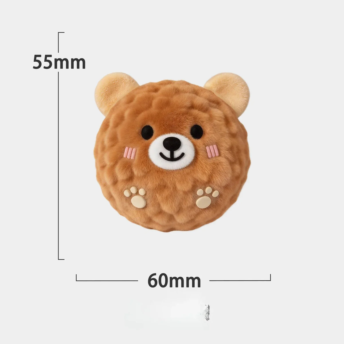 Mini Plush Squeaky Bouncy Ball Dog Plaything Cute Animal Design Chew