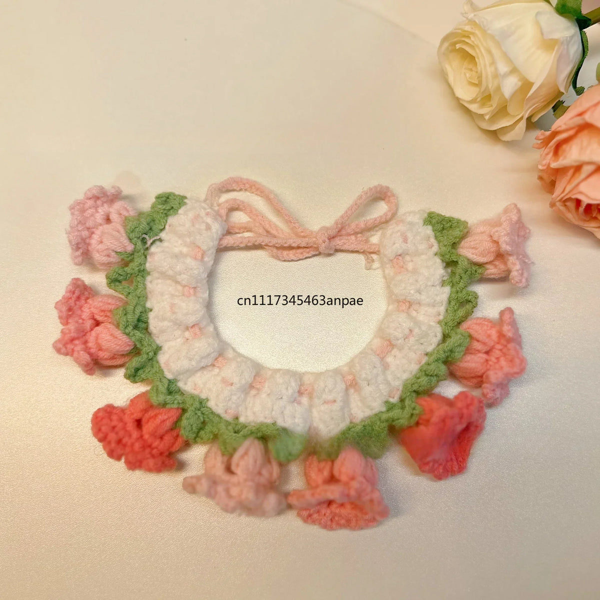 Pet Knitted Collar with Lily of the Valley - MyPetDollar.com