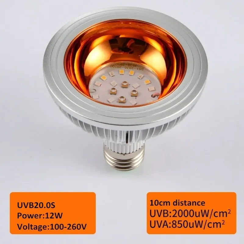 Reptile 10.0 20.0s UV Lamp Bulb UVA UVB Basking Spot Heat – 4 Colors