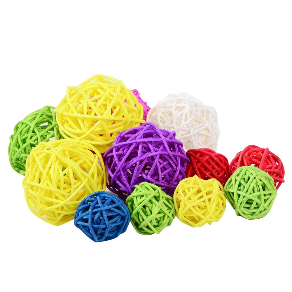 Interactive Rattan Balls Parrot Toys for Birds – view 6