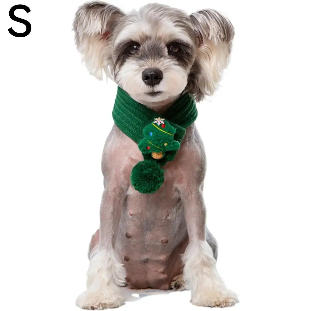 Knitted Pet Scarf Christmas Holiday Dog Collar – 8 Colors
