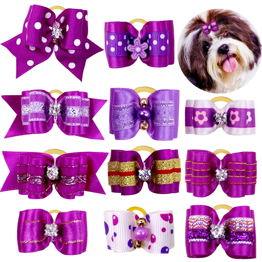 20pcs Pet Dog Cute Hair Bows with - MyPetDollar.com