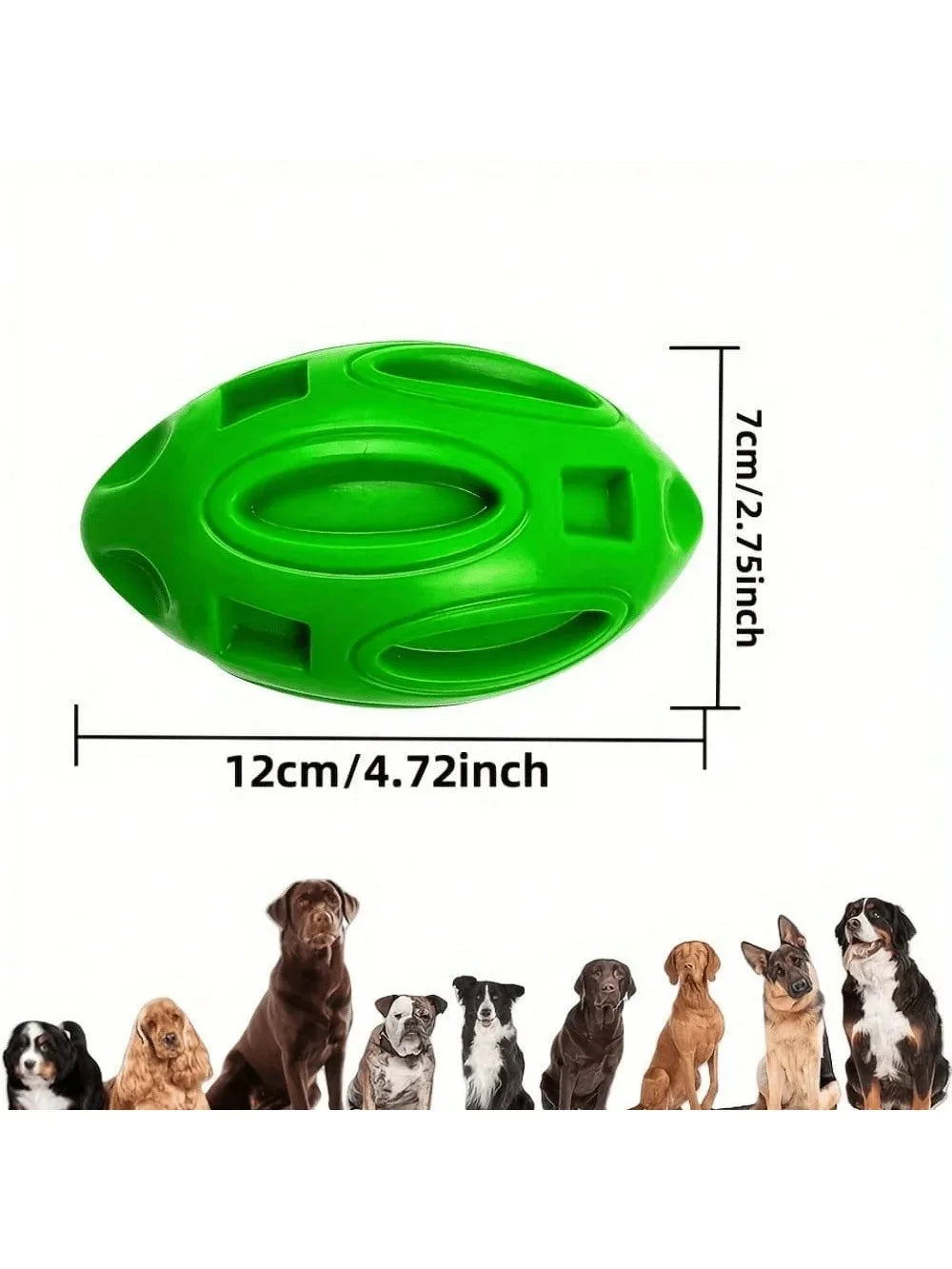 1pc Indestructible Squeaky Rugby Ball Dog - MyPetDollar.com