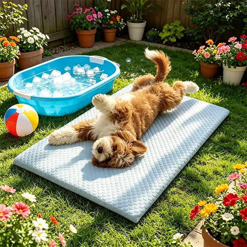 Pet Mat Pet Cooling Sheet Summer Ice Silk - MyPetDollar.com