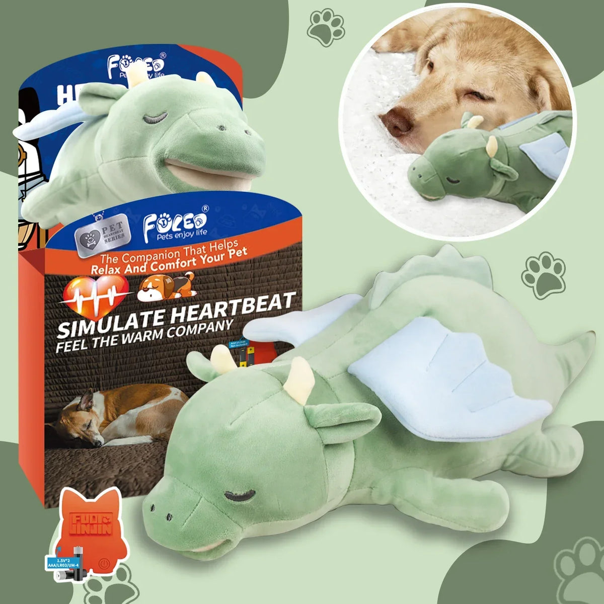 PETFULED Gem Flying Dragon Dog Heartbeat - MyPetDollar.com