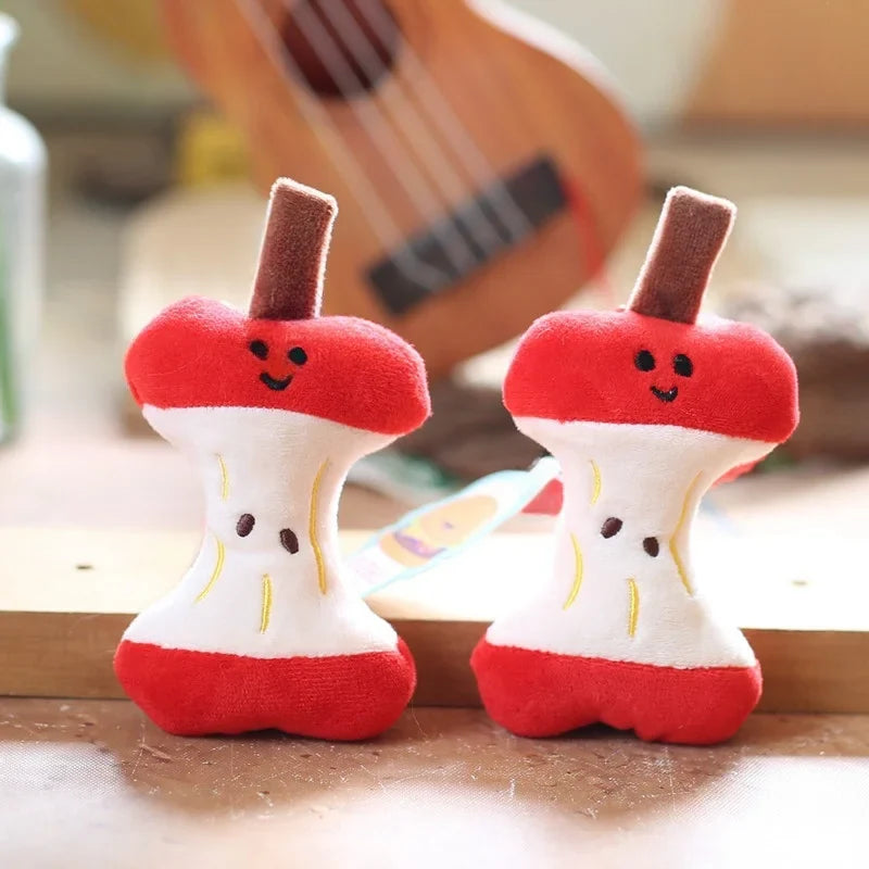 1pc Plush Apple-Shaped Dog&Cat Chew Toy with - MyPetDollar.com