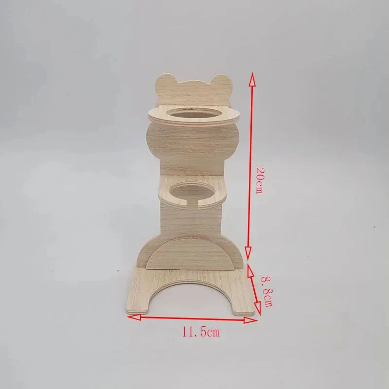 Wood Set Hamster Ball Water Bottle Rack