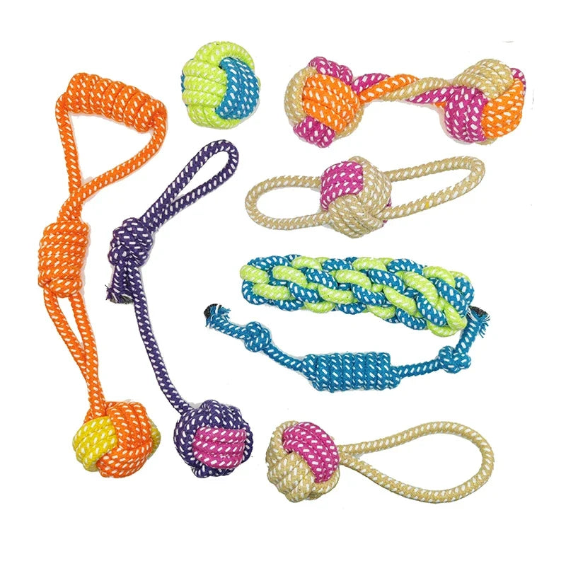 Interactive Cotton Rope Mini Dog Toys Ball – Dog Supplies