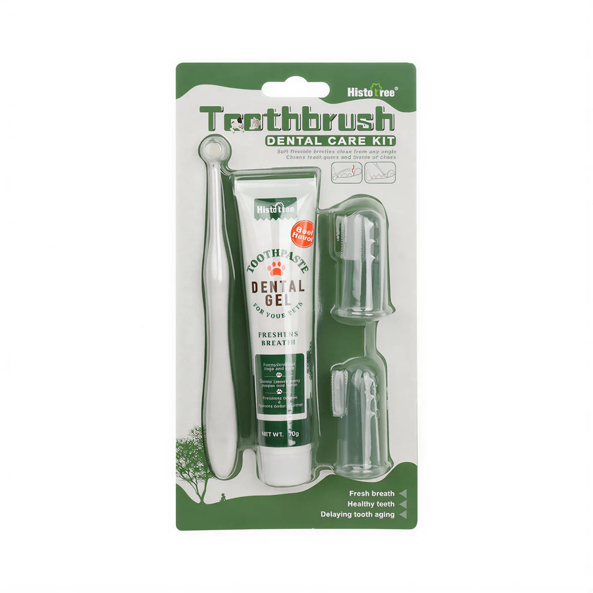 Degrees Pet Toothbrush Cat Brush Addition Bad Breath Tartar – 6 Colors