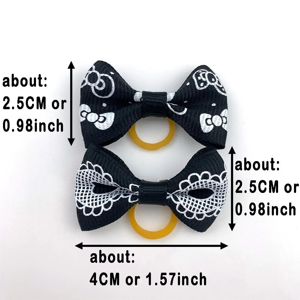 Set Cute Pet Bows Small Dogs Grooming - MyPetDollar.com