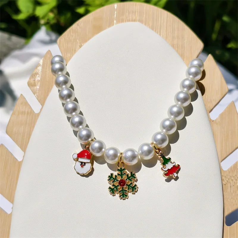 Fashion Adjustable Pearl Pet Collar with - MyPetDollar.com