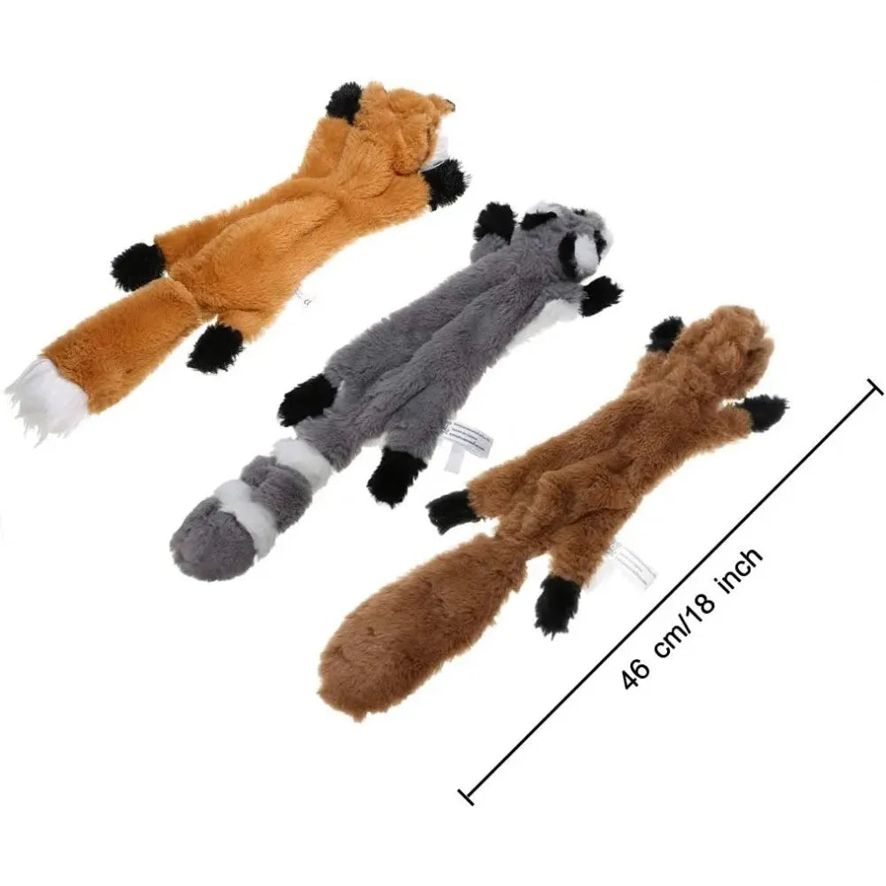 Plush Dog Toys Squirrel Raccoon Fox 18 Inch - MyPetDollar.com