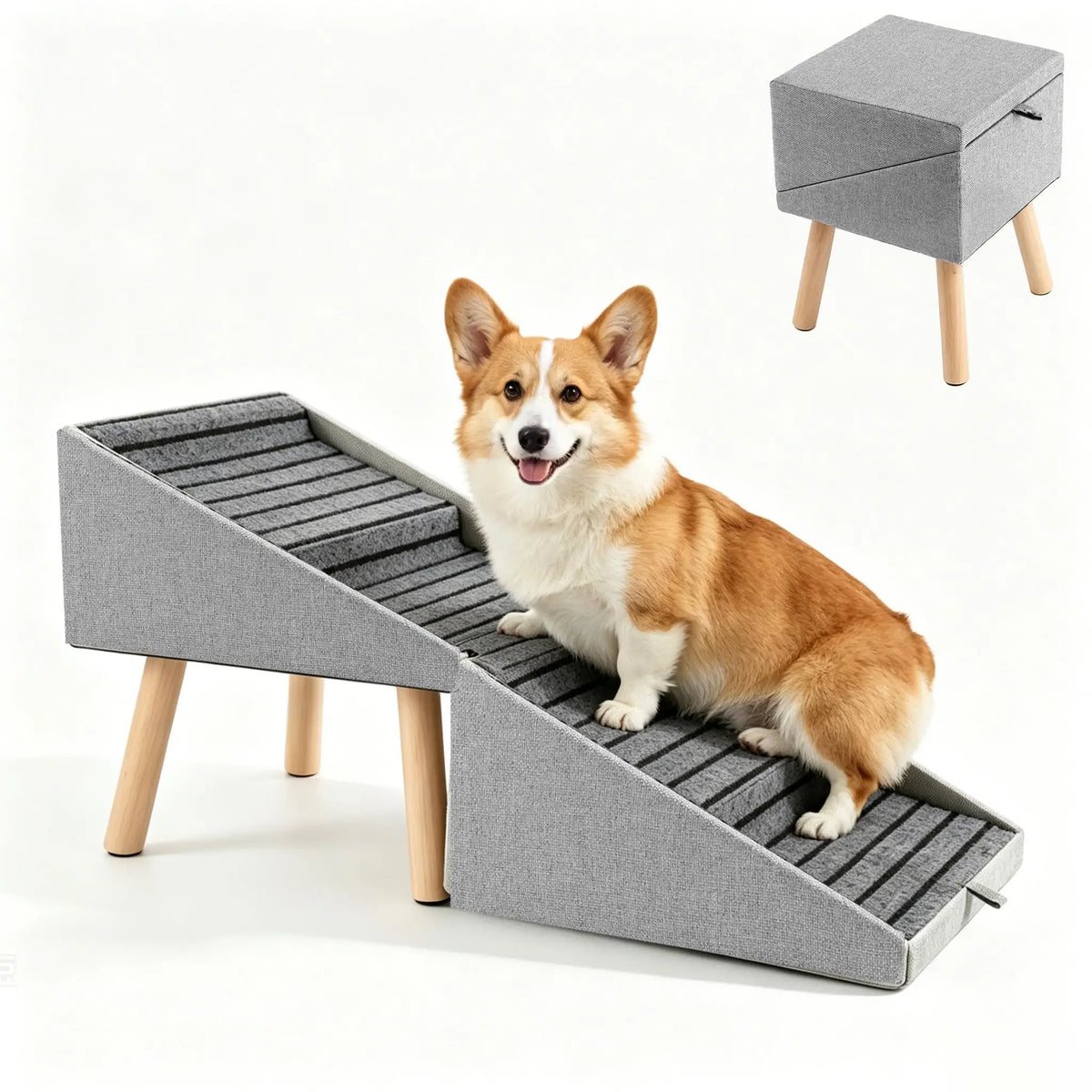 4-Tier Foldable Dog Stairs for Small Medium Large 2 – 3 Colors