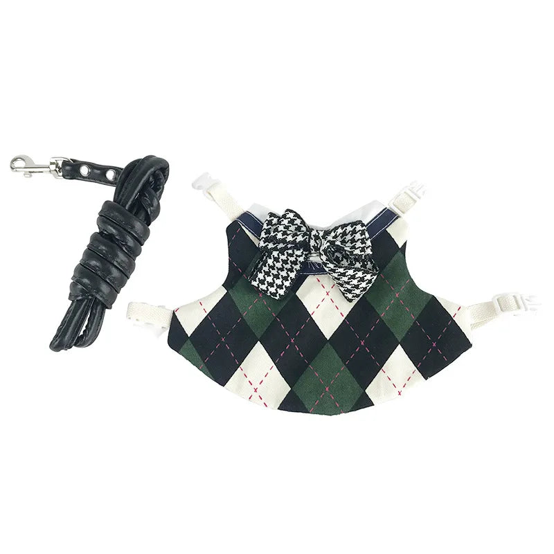 Preppy Style Pet Rabbit Harness and Leash - MyPetDollar.com