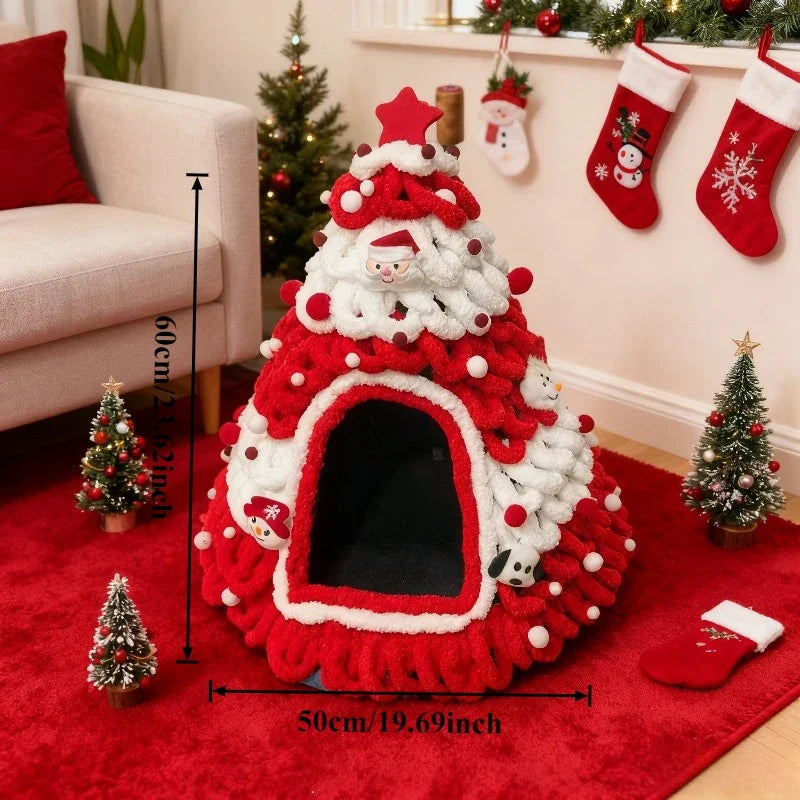 Finished Product Christmas Tree Cat Nest – 4 Colors