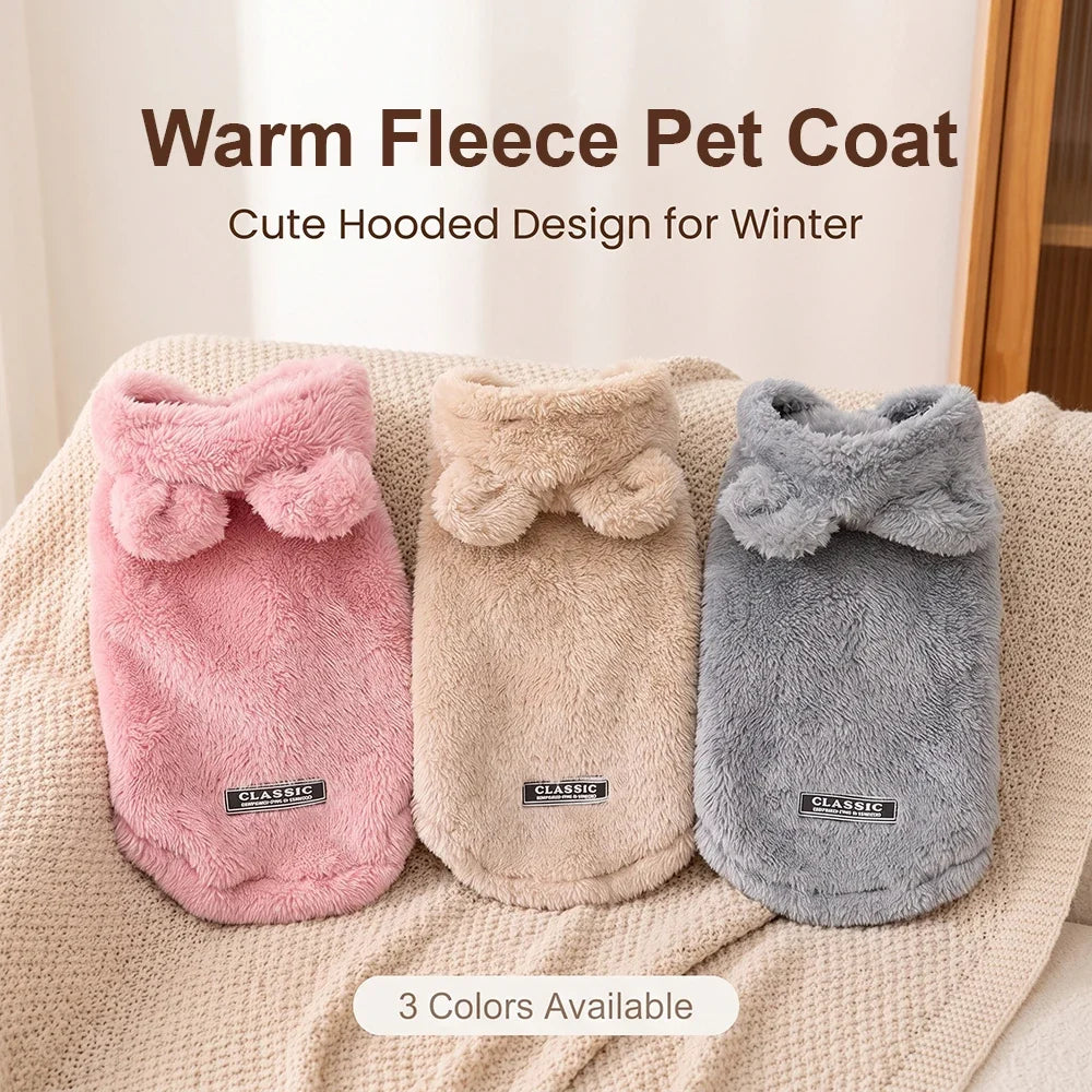 Cute Hooded Dog Cat Clothes Autumn Winter - MyPetDollar.com