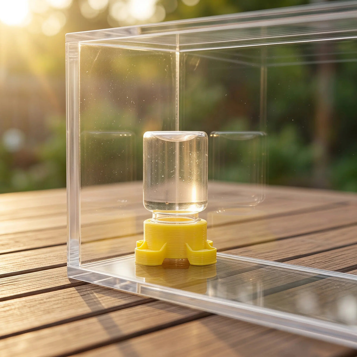 4 Port Reptile Water Feeder Yellow Plastic - MyPetDollar.com