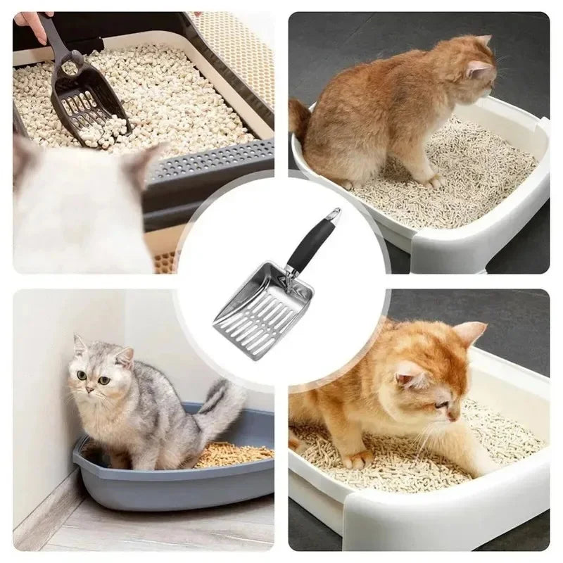 Metal Long‑Handle Cat Litter Scoop Pet Waste - MyPetDollar.com