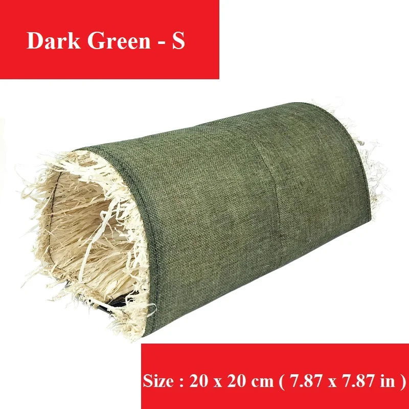 Foldable Small Pet Tunnel Hideout Cotton Linen Rabbit Guinea Pig – 9 Colors