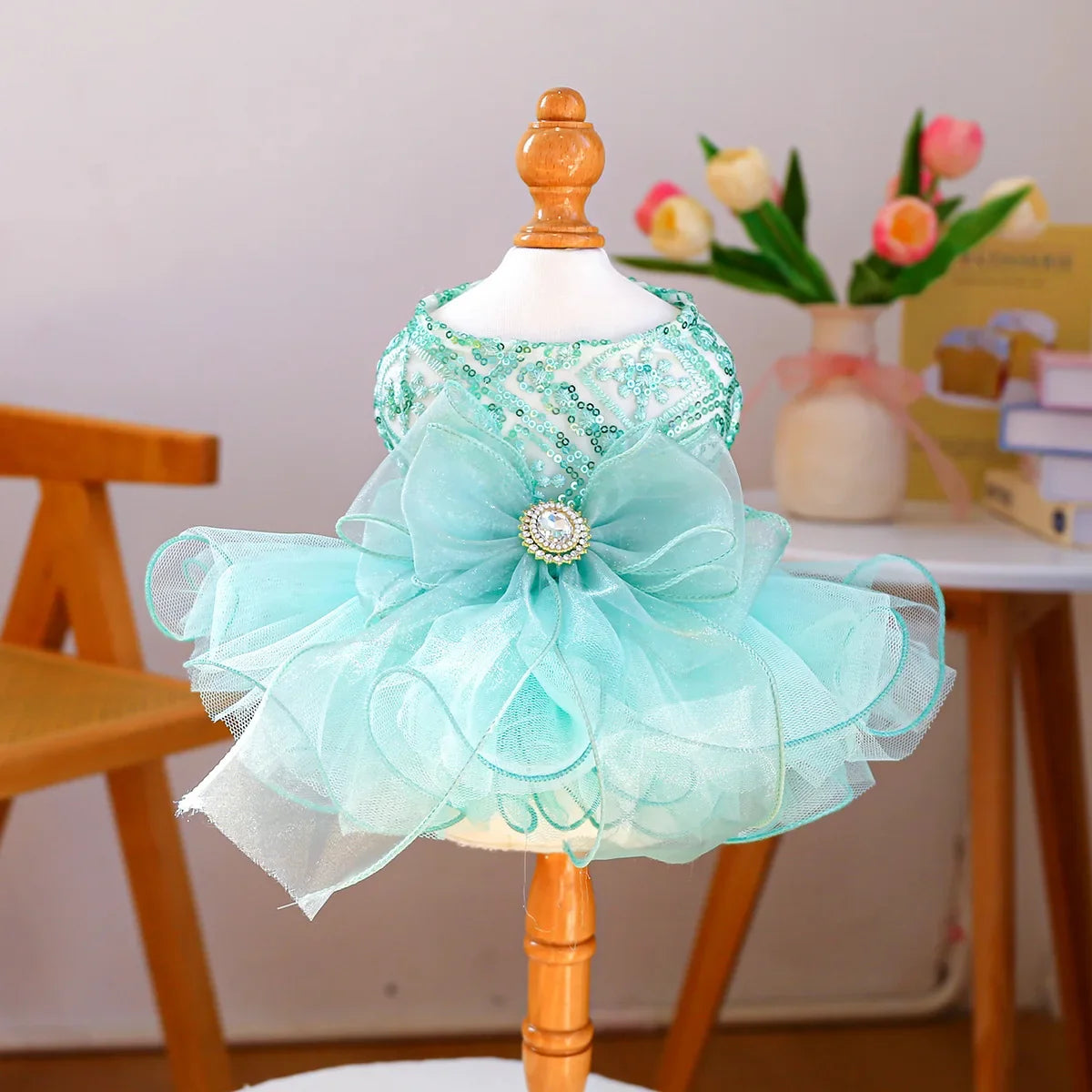 Elegant Black Lace Sling Pet Dog Dress Heart - MyPetDollar.com