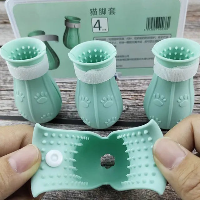 Adjustable Cat Claw Protector Bath Anti-scratch Shoes