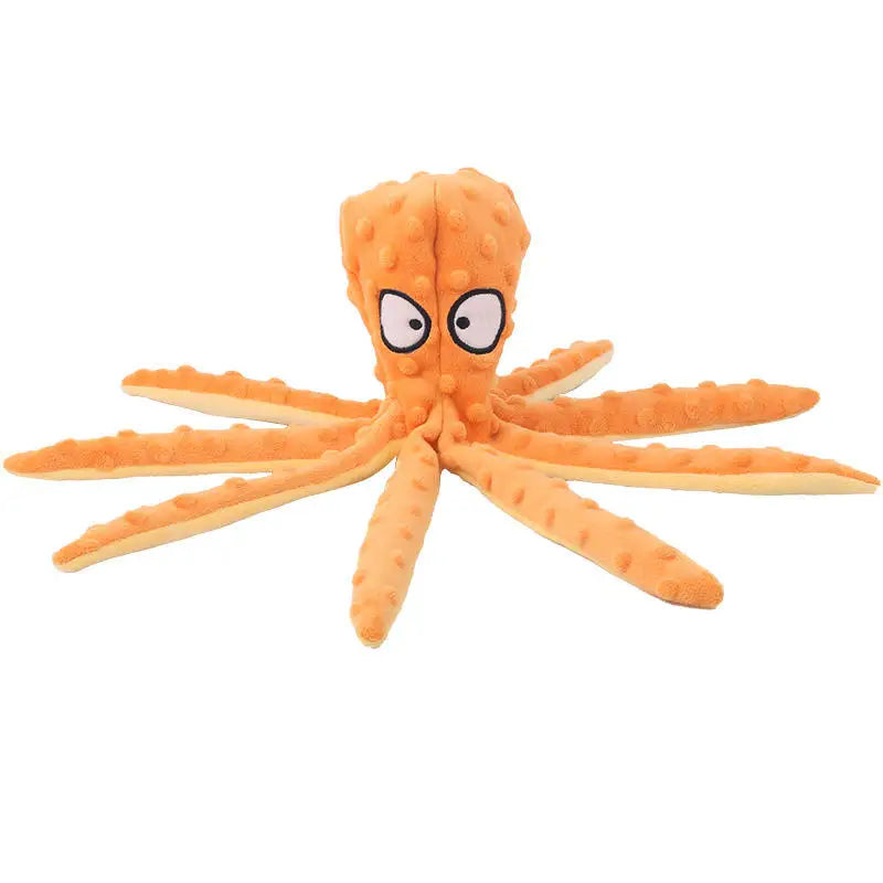 Pet Plush Toy Dog Squeak Octopus Shell Puzzle – 4 Colors