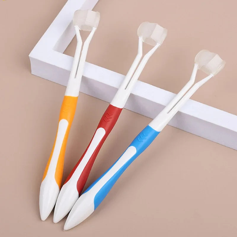 3 Sided Soft Dog Teeth Brush Head Toothbrush - MyPetDollar.com