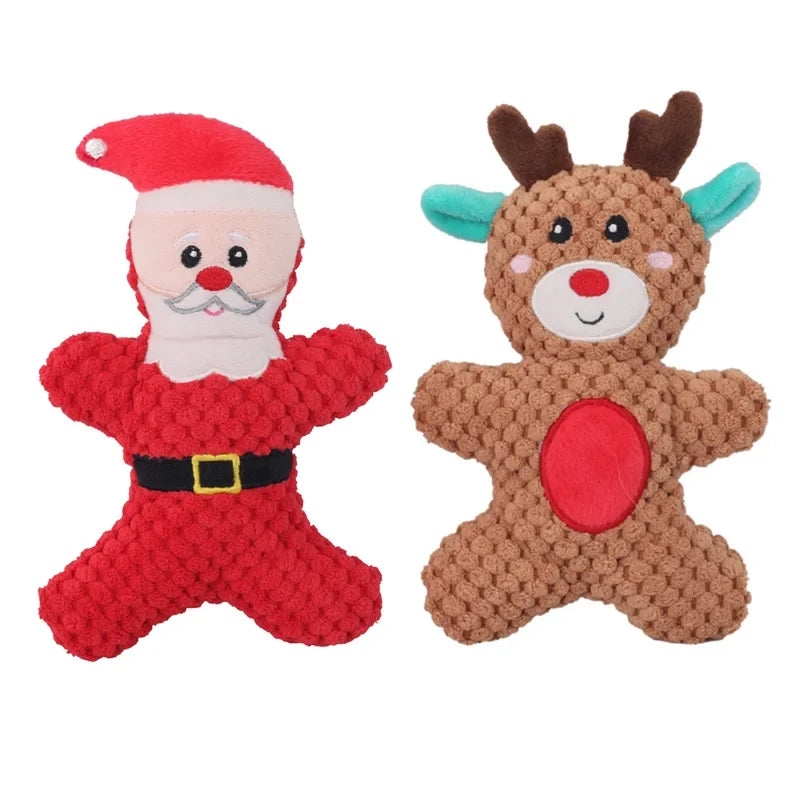 Pet Dog Plush Noise Chewing Toy Santa Elk - MyPetDollar.com