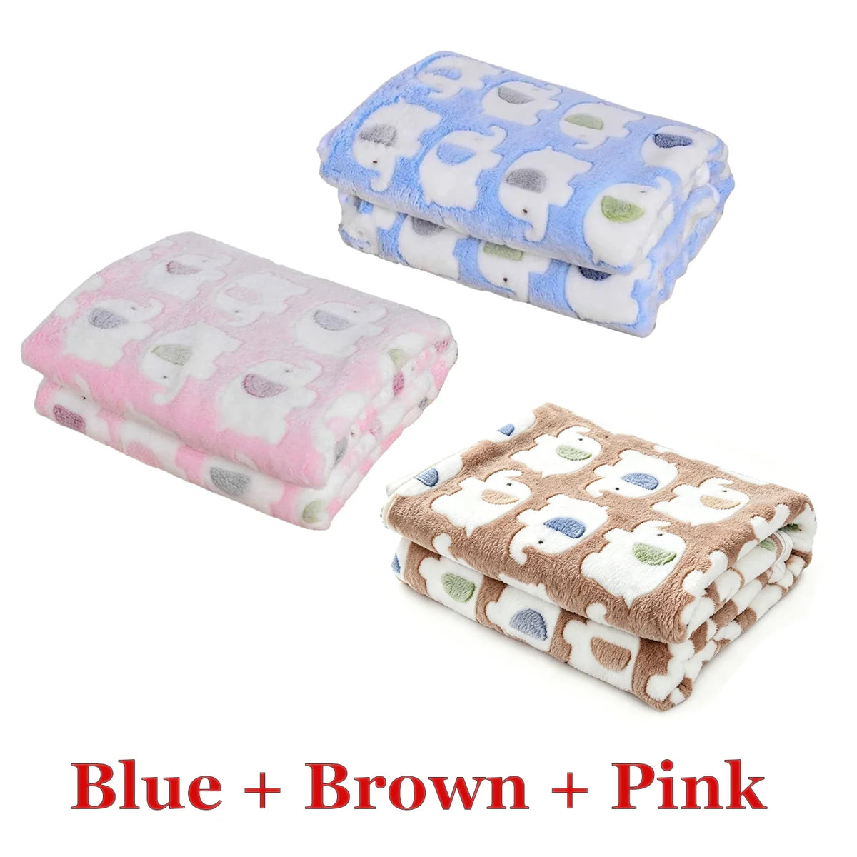 Soft Pet Fleece Blanket Cute Elephant Warm - MyPetDollar.com