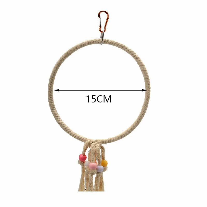 Parrot Cage Swing Toy Round Triangular Iron - MyPetDollar.com
