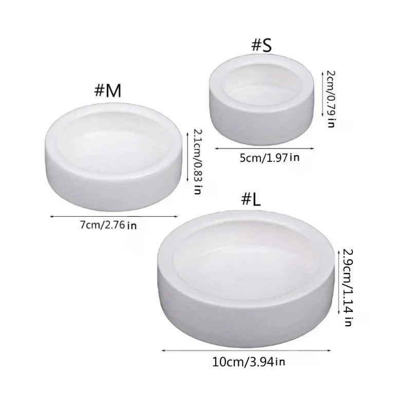 Reptile Water Food Bowl Anti-escape Ceramic Feeder – 4 Colors