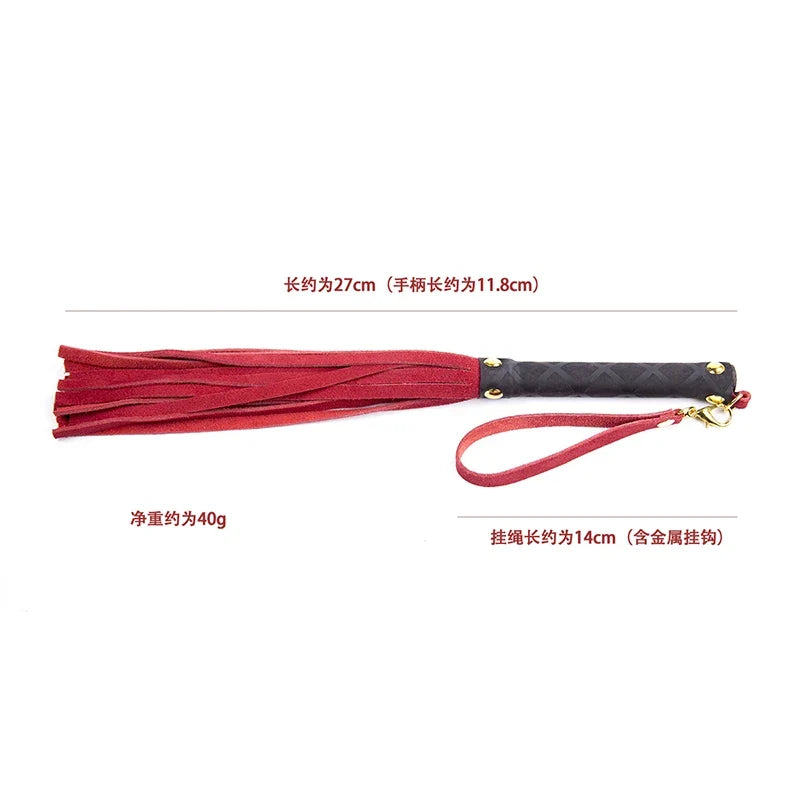 27cm Genuine Leather Tassels Mini Horsewhip - MyPetDollar.com