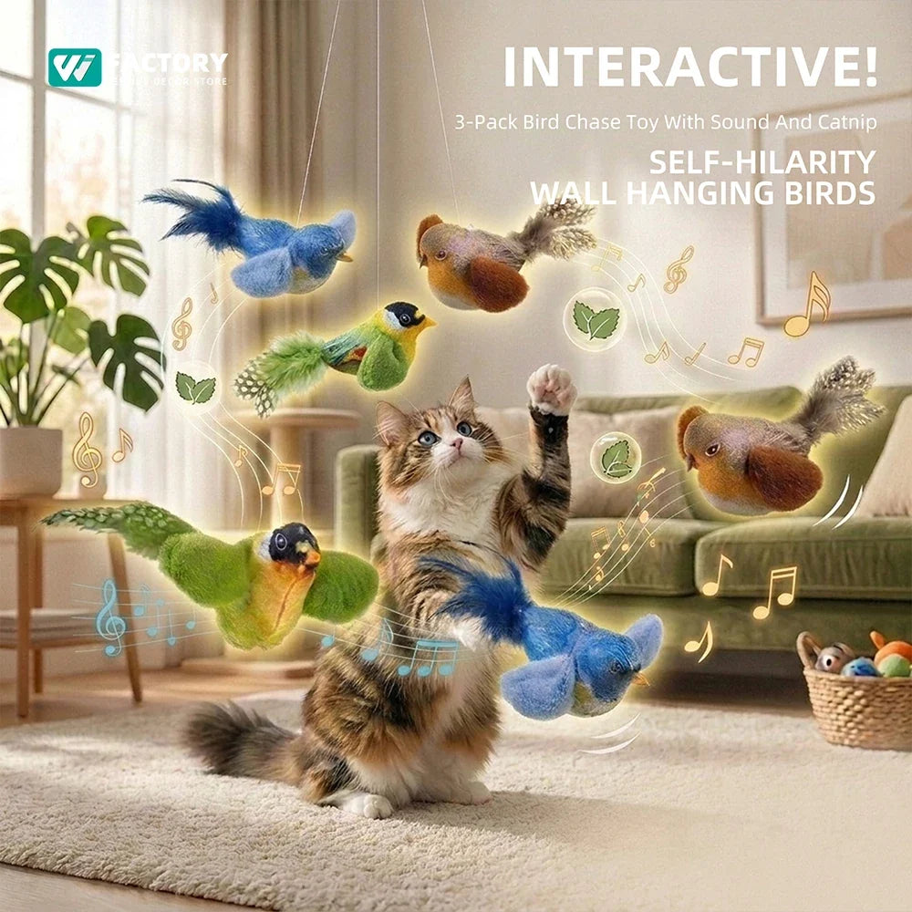3pcs Indoor Interactive Birds Toy for Cat - MyPetDollar.com
