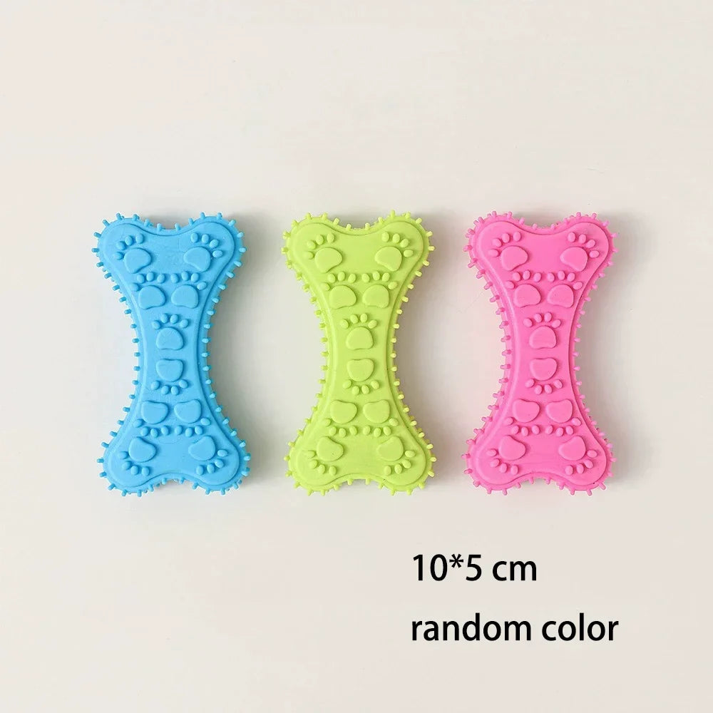 Bone Shape Soft Rubber Pet Chew Toy Bite - MyPetDollar.com