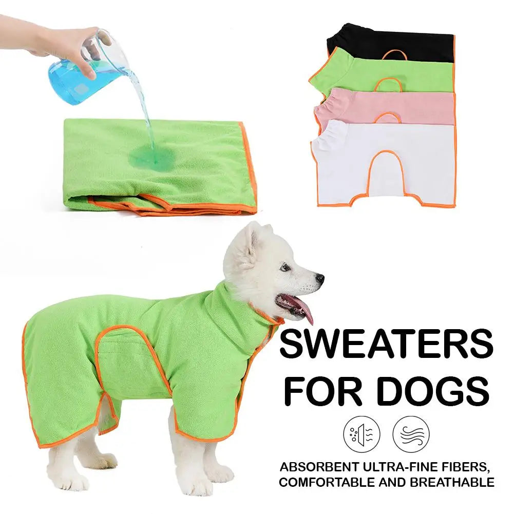 Microfiber Pet Dog Bath Robe Quick Dry - MyPetDollar.com