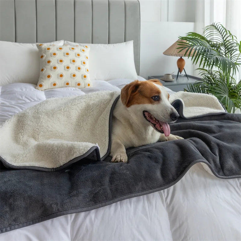 Lamb Cashmere Waterproof Blanket Soft - MyPetDollar.com