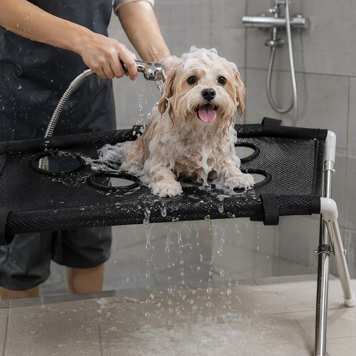 Foldable Dog Bath Hammock 8 Holes Fit Heavy - MyPetDollar.com