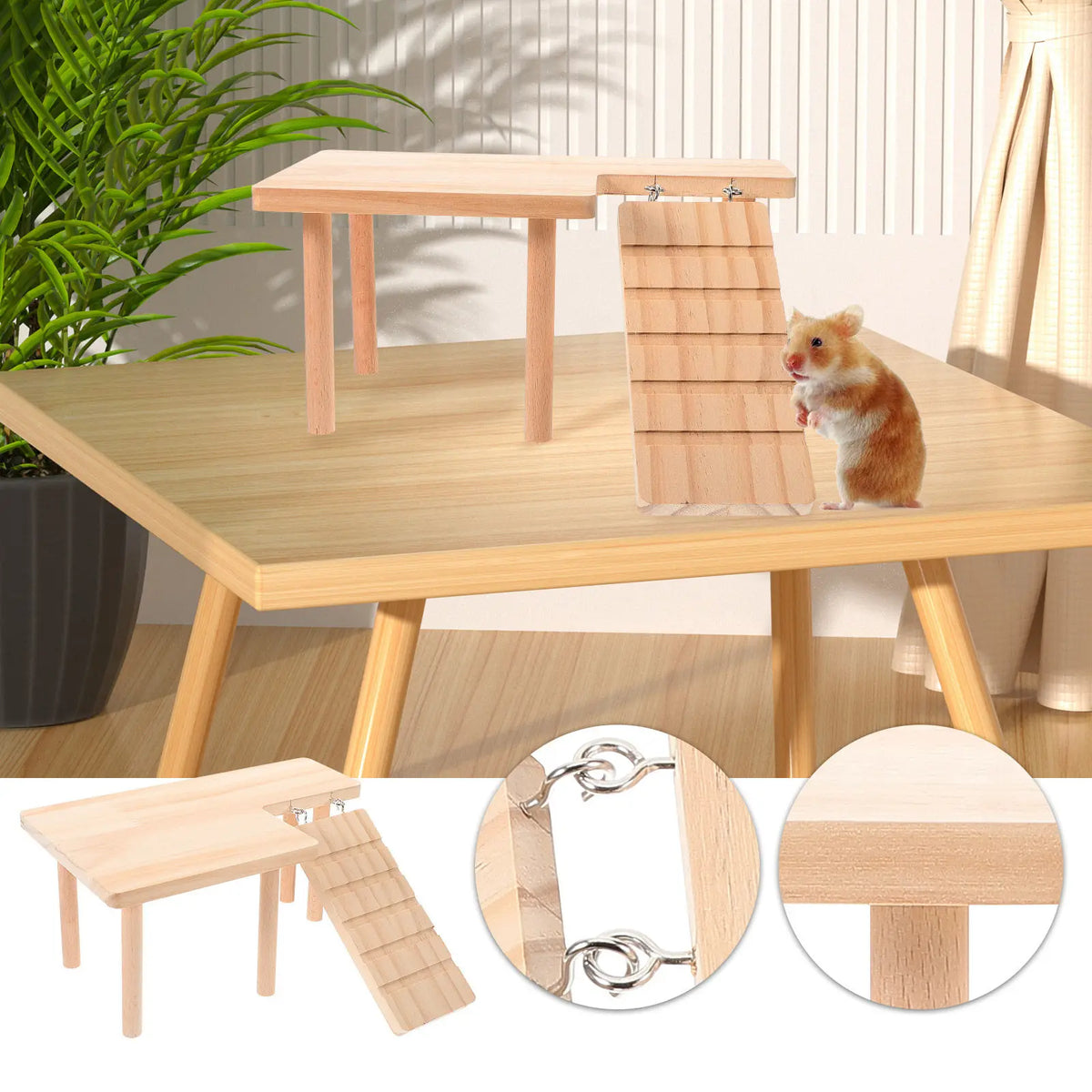 Hamster Wooden Platform Ladder Set Small Pet - MyPetDollar.com