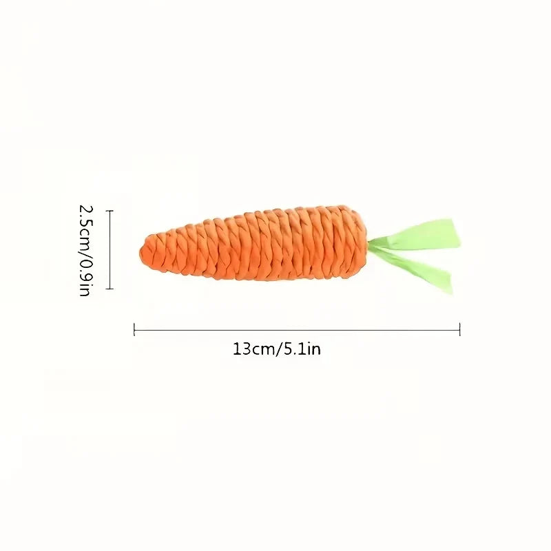 Sisal Carrot-shaped Cat Chew Toys–durable,safe for Kittens Toy – 3 Colors