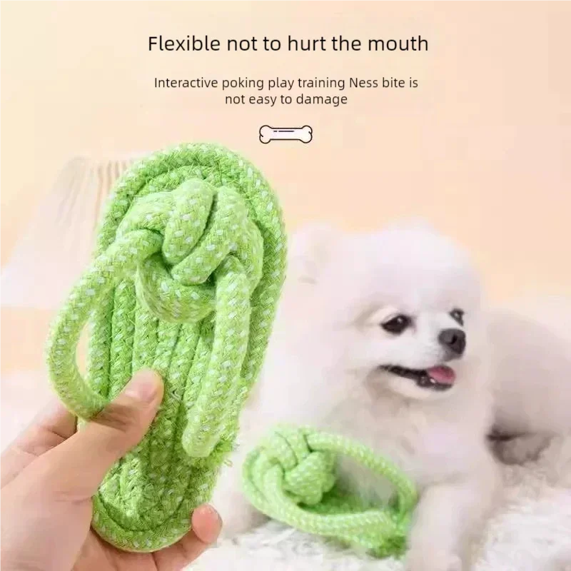 Durable Cotton Rope Slipper Knot Dog Chew - MyPetDollar.com