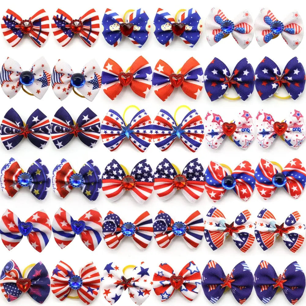 Puppy Yorkie Dog Hair Bow Halloween Ribbon - MyPetDollar.com