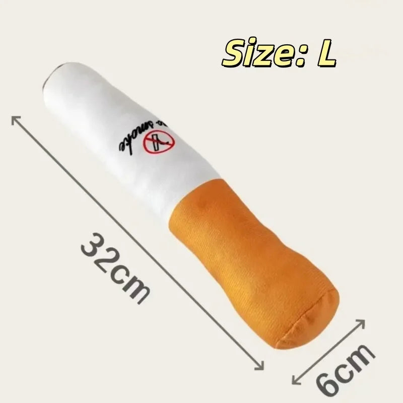 Interactive Funny Pet Toys Cigar Big Smoke Plush Squeak Dog Chew