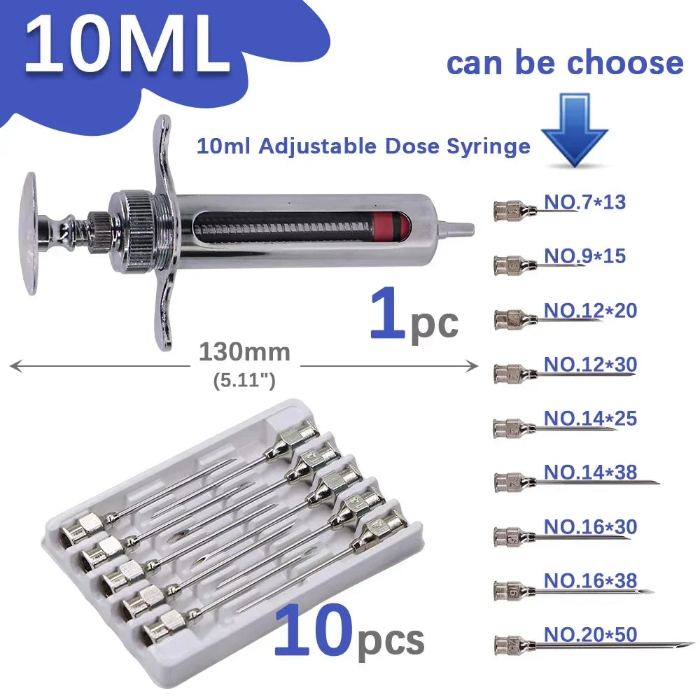 1Set 10-100ml Veterinary Tool Syringe - MyPetDollar.com
