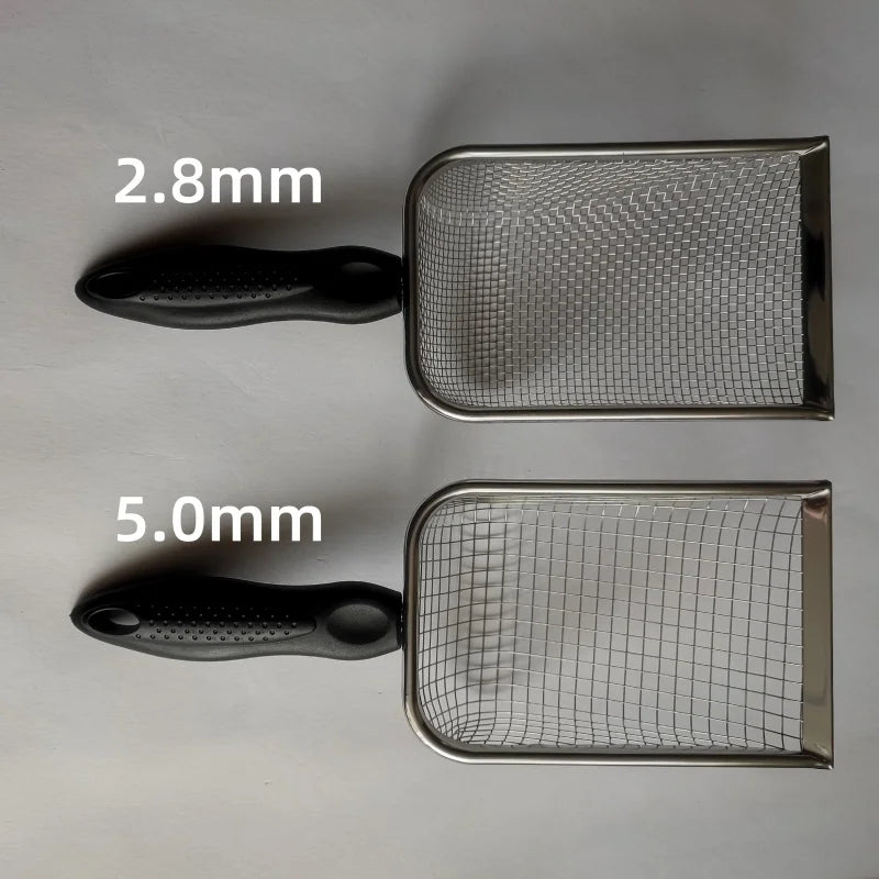 Cat Litter Shovel Stainless Steel Reptile Sand Substrate Clean – 9 Colors