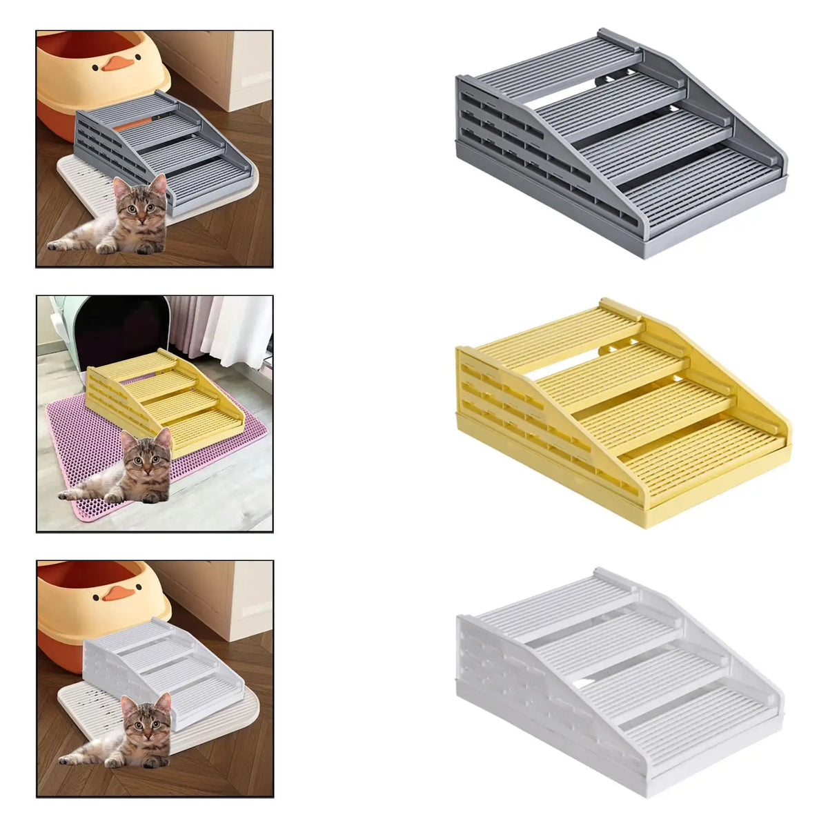 Adjustable Cat Litter Box Step Ramp - MyPetDollar.com