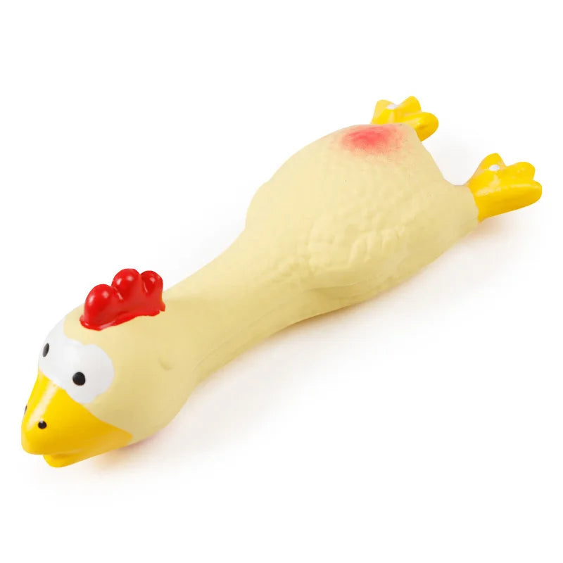 Bite Resistant Squeaky Dog Rubber Toy Latex Animal Shapes Chew – 6 Colors