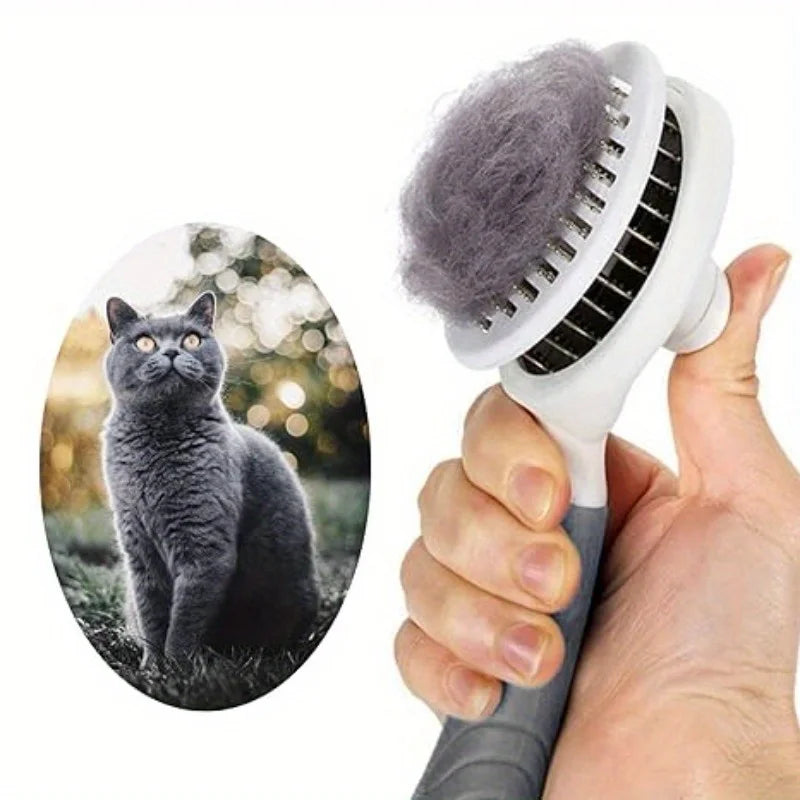 1 Cat and Dog Self-Cleaning Rake Brush, Pet - MyPetDollar.com